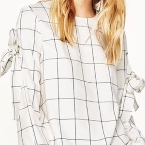 Zara Windowpane blouse